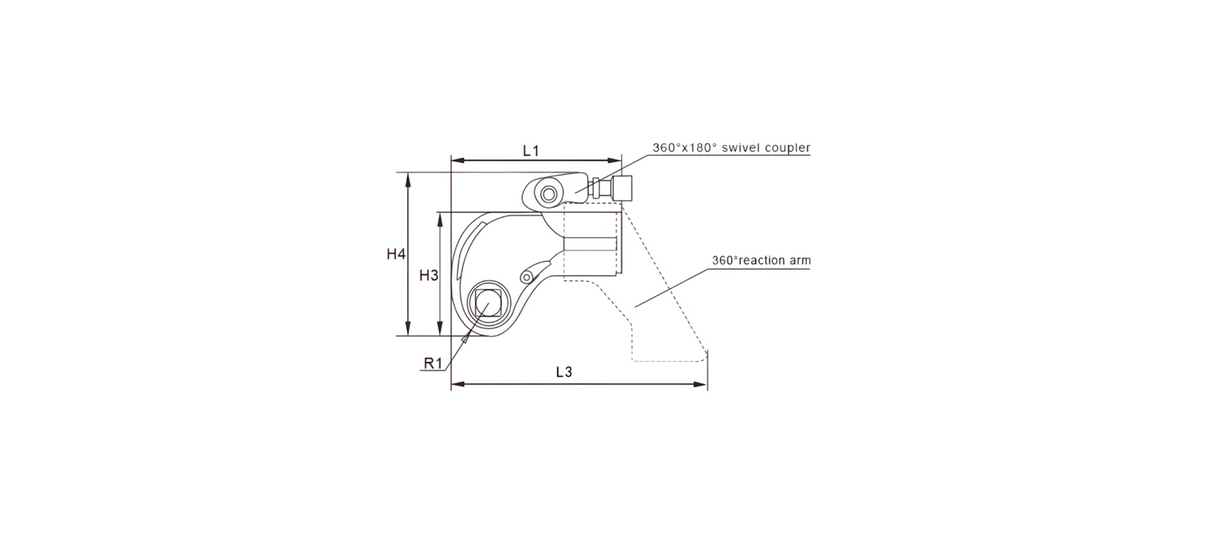 Hydraulischer Vierkant-Drehmomentschlüssel