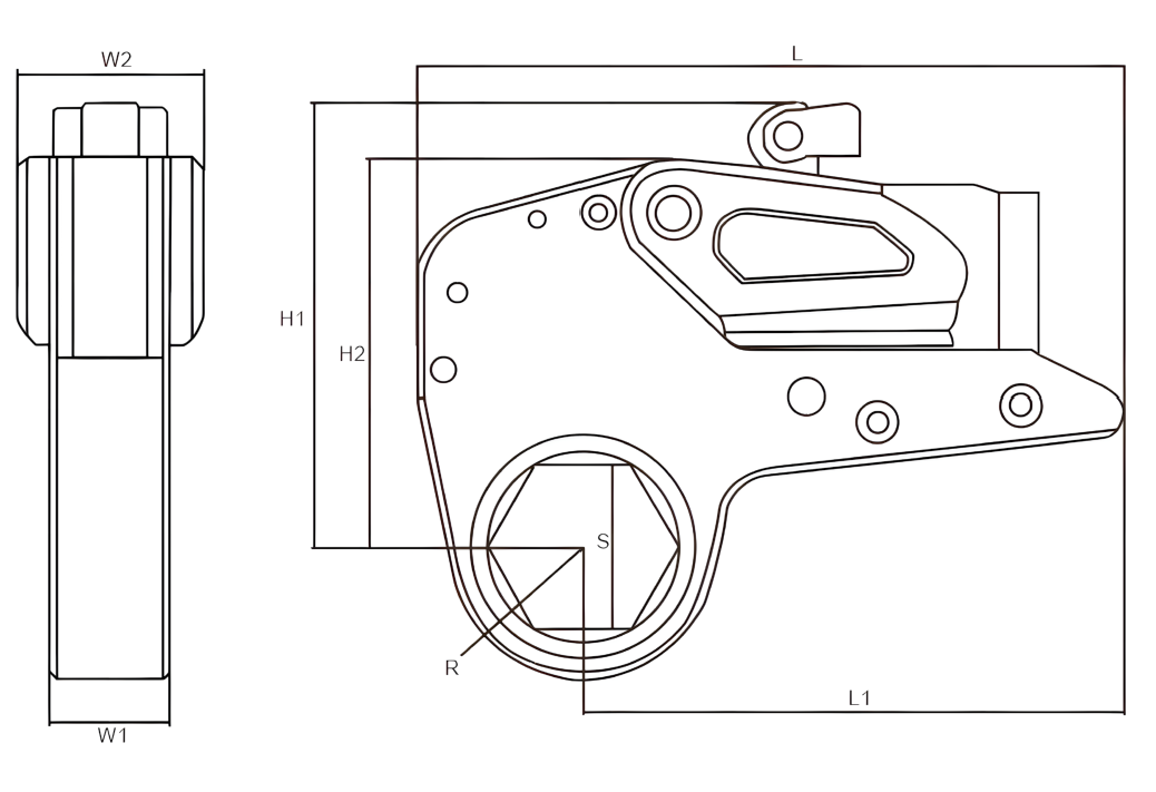 Ratschenkassette Hydraulik-Drehmoment Schraubenschlüssel