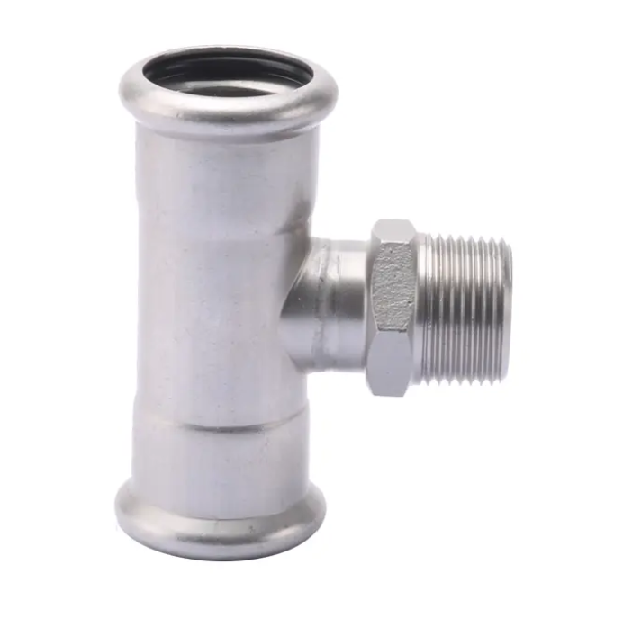 T-Stück, mit Aussengewinde, konisch