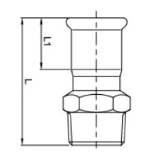 Übergang mit Aussengewinde