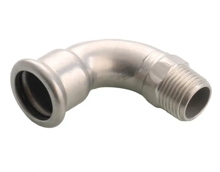 Übergangsbogen 90°, mit Aussengewinde, konisch