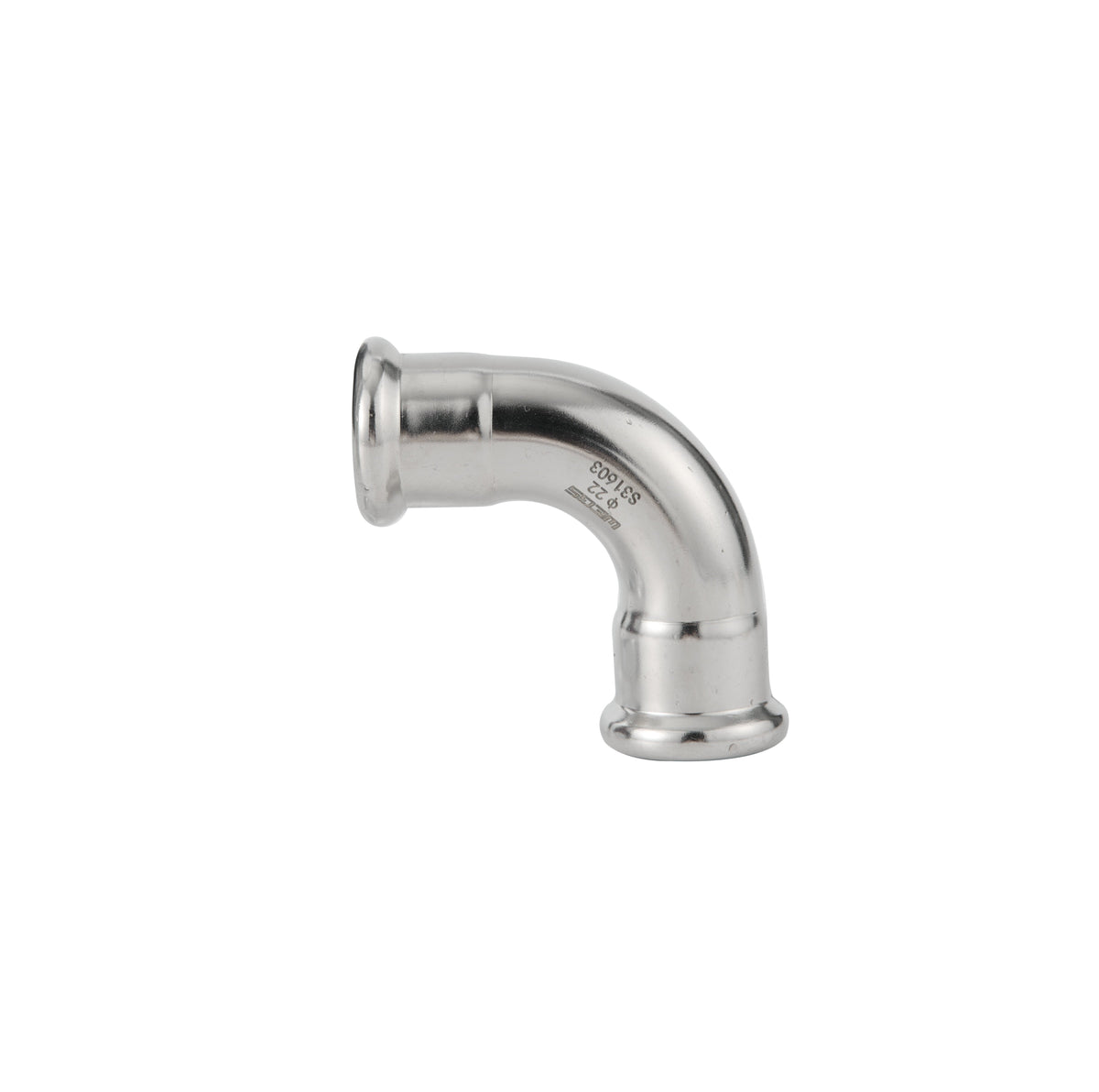 Pressfitting-Bogen 90°, innen/innen, aus Edelstahl 316L