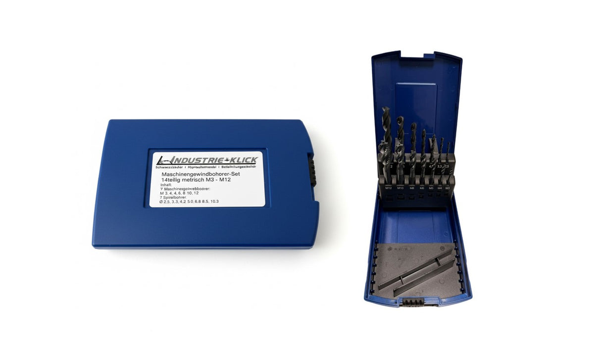 Gewindebohrer- und Bohrersatz 14-tlg.