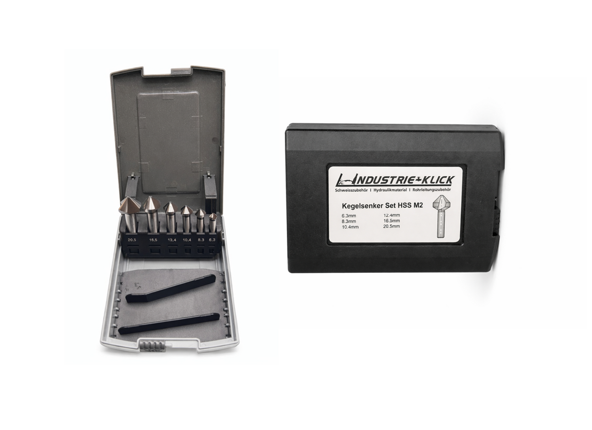 Kegelsenker-Set HSS 90° – 6-teilig – DIN 335 Form C – Zylinderschaft